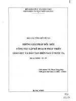 Những giải pháp đổi mới công tác lập kế hoạch phát triển giáo dục và đào tạo hiện nay ở nước ta