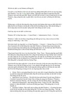 Tắt bớt các dịch vụ của Windows để tăng tốc