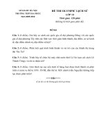 Đề thi Olympic Lịch Sử ĐP lớp 10 năm 2009-2010