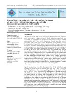 Ảnh hưởng của ngập mặn đến diễn biến của natri và khả năng phóng thích đạm, lân dễ tiêu trong điều kiện phòng thí nghiệm