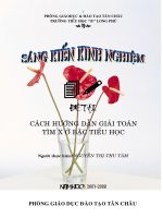 Cách hướng dẫn Giải Toán Tìm  X  ở  bậc Tiểu học