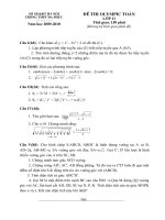 Đề thi Olympic Toán ĐP lớp 11 năm 2009-2010