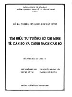 Tìm hiểu tư tưởng Hồ Chí Minh về cán bộ và chính sách cán bộ