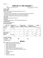 KIỂM TRA 45'' SINH 8 TIẾT 57 MỚI TOANH