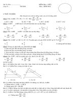 ĐỀ KIỂM TRA HÌNH CHƯƠNG III MỚI