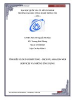 Tiểu luận môn điện toán lưới và đám mây TÌM HIỂU CLOUD COMPUTING – DỊCH VỤ AMAZON WEB SERVICES VÀ NHỮNG ỨNG DỤNG