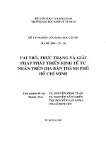 Vai trò, thực trạng và giải pháp phát triển kinh tế tư nhân trên địa bàn TP. Hồ Chí Minh (1)