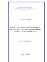 Nghiên cứu xác định một số giống và thời vụ gieo đậu tương thích hợp cho vụ hè thu tại thị xã lai châu, tỉnh lai châu