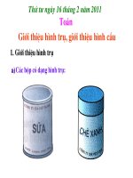 Gioi thieu hình trụ hình cầu