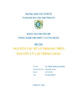 Tiểu luận môn CÔNG NGHỆ TRI THỨC VÀ ỨNG DỤNG NGUYÊN TẮC XỬ LÝ PROLOG TRÊN NGUYÊN LÝ LẬP TRÌNH LOGIC