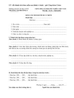 Mẫu BC thành tích cá nhân