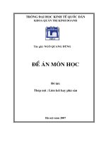 luận văn quản trị kinh doanhĐề án THÉP NỘI - LIÊN KẾT HAY PHÁ SẢN