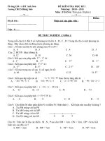 đề kiểm tra kỳ I