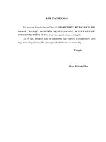 Luận văn thạc sỹ - Hoàn thiện kế toán chi phí, doanh thu hợp đồng xây dựng tại Công ty cổ phần xây dựng công trình 484