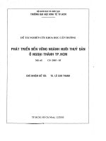 Phát triển bền vững ngành nuôi thủy sản ở ngoại thành TP.HCM