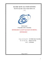 Tiểu luận Công nghệ tri thức và ứng dụng ONTOLOGY LÀ GÌ TẠI SAO CẦN DÙNG ONTOLOGY