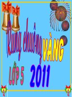 RUNG CHUÔNG VÀNG LỚP 5/ 2011