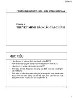 Chương 6 Thuyết minh báo cáo tài chính (Môn Kế Toán Tài Chính 3)