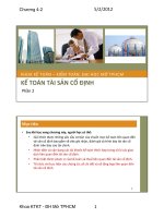 Chương 4 Kế toán Tài sản cố định phần 2 (Môn Kế toán tài chính 1)