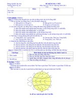 Ma trận, đề kiểm tra 1 tiết môn Địa Lí 8 (HKII:10-11)