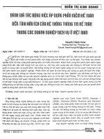 Đánh giá tác động việc áp dụng phần mềm kế toán đến tính hữu ích của hệ thống thông tin kế toán trong các doanh nghiệp dịch vụ ở Việt Nam