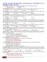 TUYỂN TẬP CÂU HỎI TỪ VI MÔ ĐẾN VĨ MÔ TRONG CÁC ĐỀ THI ĐH-CĐ