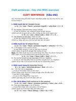 Cleft sentences -Câu chẻ (With exercise)