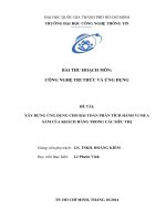 ỨNG DỤNG CHO BÀI TOÁN PHÂN TÍCH HÀNH VI MUA SẮM CỦA KHÁCH HÀNG TRONG CÁC SIÊU THỊ