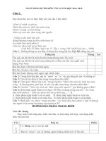 Đề thi môn văn ôn THPT Quốc gia có đán án