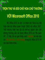 Trộn thư và đổi chữ hoa-chữ thường với office 2010
