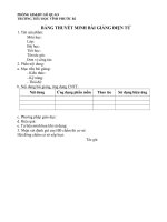 Bản thuyết minh giáo án điện tử