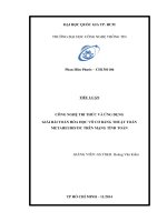 Tiểu luận môn CÔNG NGHỆ TRI THỨC VÀ ỨNG DỤNG ỨNG DỤNG GIẢI BÀI TOÁN HÓA HỌC VÔ CƠBẰNG THUẬT TOÁN METAHEURISTIC TRÊN MẠNG TÍNH TOÁN