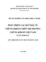 Phát triển các quỹ đầu tư chứng khoán trên thị trường chứng khoán Việt Nam