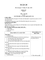 giao an  tuần 29 lớp 5 cực chuẩn KTKN