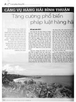 Cảng vụ hàng hải Bình Thuận tăng cường phổ biến pháp luật hàng hải