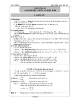 Chuyên đề hàm số bậc nhất và bậc hai