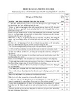 Phiếu đánh giá trường học thân thiện, HS tích cực