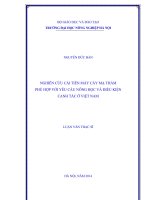 Nghiên cứu cải tiến máy cấy mạ thảm phù hợp với yêu cầu nông học và điều kiện canh tác ở việt nam