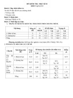 ĐỀ THI HỌC KỲ II CÓ MA TRẬN CHUẨN