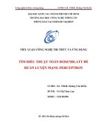 Tiểu luận môn CÔNG NGHỆ TRI THỨC VÀ ỨNG DỤNG TÌM HIỂU THUẬT TOÁN ROSENBLATT ĐỂ HUẤN LUYỆN MẠNG PERCEPTRON