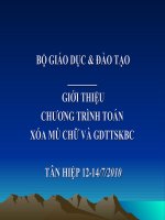 Gioi thieu chuong trinh tap huan Toan xmc.ppt