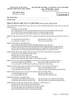 Đề thi thử Đại học Môn Sinh và đáp án