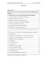 luận văn quản trị tài chính  Phân tích và đề xuất biện pháp cải thiện tình hình tài chính tại Công ty Cổ phần Phương Mai