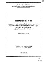 Nghiên cứu giải pháp phổ cập THCS cho thanh thiếu niên không có điều kiện đến trường phổ thông ở một số tỉnh miền núi phía Bắc