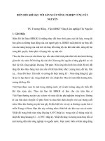 BIẾN đổi KHÍ hậu với sản XUẤT NÔNG NGHIỆP VÙNG tây NGUYÊN