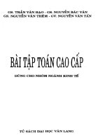 Bài tập toán cao cấp - Dùng cho nhóm ngành kinh tế