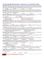 TUYỂN TẬP CÂU HỎI SÓNG CƠ HỌC TRONG CÁC ĐỀ THI ĐH-CĐ