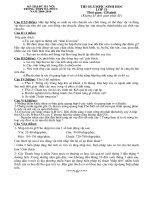 Đề thi Olympic Sinh học ĐP lớp 11 năm 2009-2010