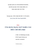 Tiểu luận Công nghệ tri thức và ứng dụng ỨNG DỤNG MẠNG NGỮ NGHĨA VÀO ĐIỀU CHẾ HÓA HỌC