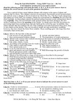 Đề thi thử DH T.A 2011 Hà Nội - Dương Bá Tình - THPT VânCốc - HÀ Nội